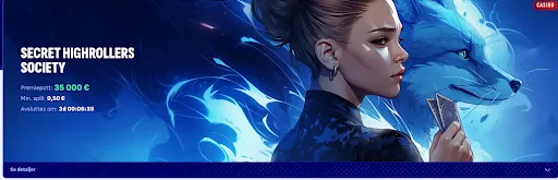 Secret Highrollers Society – Bankonbet casinoturnering (norsk) Secret Highrollers Society-turnering på Bankonbet med premiepott og nedtelling